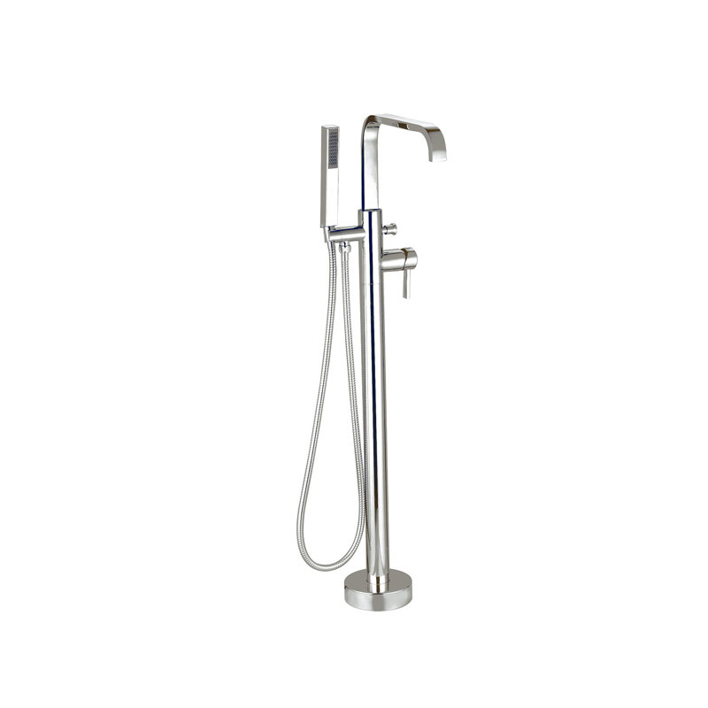 Single Freestanding Tub Filler with Shower Wand & Reviews AllModern